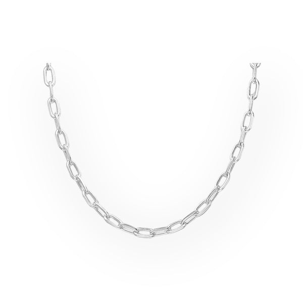 Italian Sterling Silver Paperclip Chain Necklace