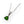 Load image into Gallery viewer, Petite Trillion Faceted Chrome Diopside Sterling Silver Pendant Necklace
