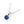 Load image into Gallery viewer, Petite Round Faceted Blue Sapphire Sterling Silver Pendant Necklace