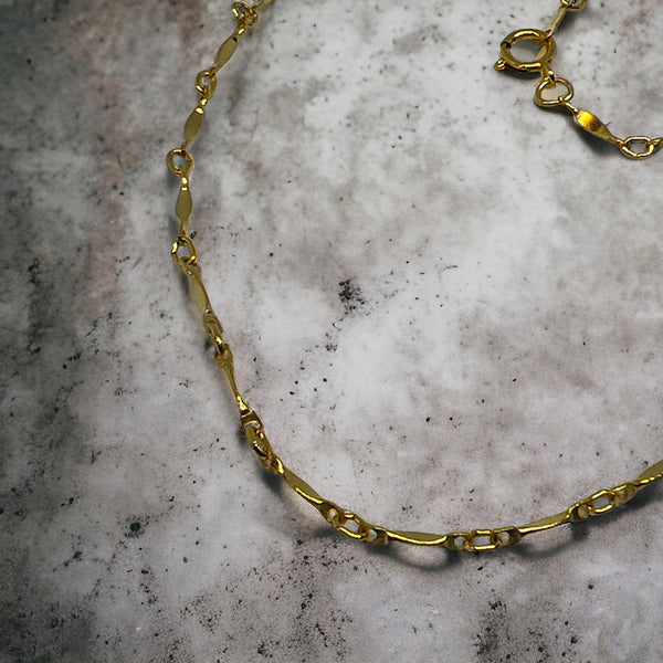 14kt Gold Fill Dapped Bar Necklace