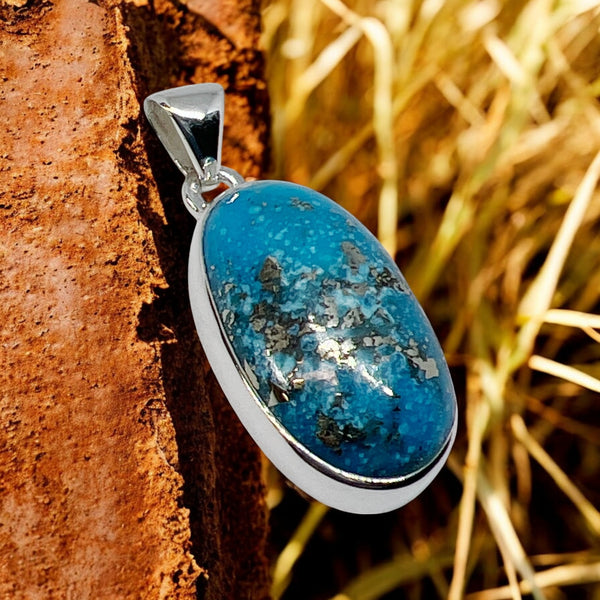 Nishapur Persian Turquoise Sterling Silver Pendant