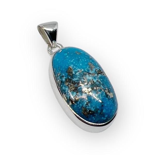 Nishapur Persian Turquoise Sterling Silver Pendant