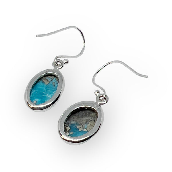 NIshapur Persian Turquoise Sterling Silver Earrings