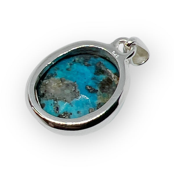 Nishapur Persian Turquoise Sterling Silver Pendant