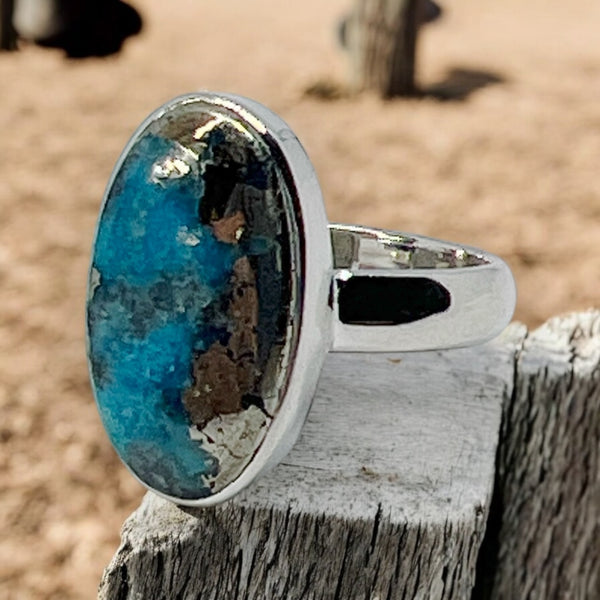 Nishapur Persian Turquoise Sterling Silver Ring