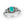 Load image into Gallery viewer, Turquoise Floral Petite Sterling Silver Ring