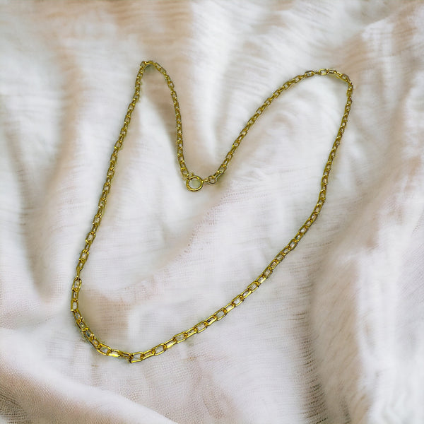 Short Link 14kt Gold Fill Paperclip Chain Choker Necklace