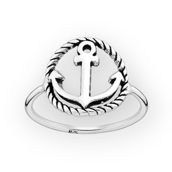 Anchor Sterling Silver Ring