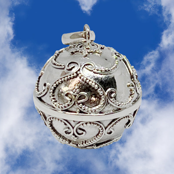 Silver Bells 18mm Pendant Necklace