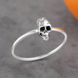 Cute Skull Sterling Silver Ring