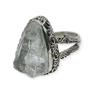 Natural Aquamarine Statement Ring