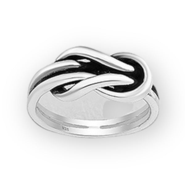 Infinite Love Knot Sterling Silver Ring