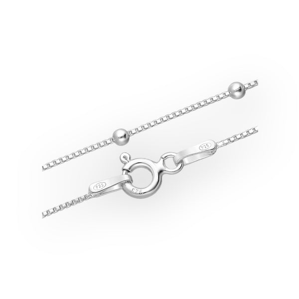 Italian Sterling Silver Satellite Necklace Chain