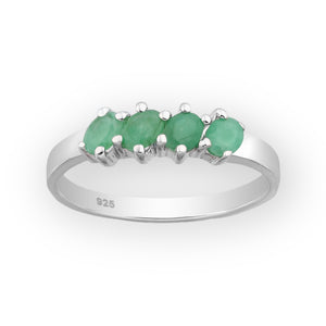 Hand Cut Gemstone Sterling Silver Ring