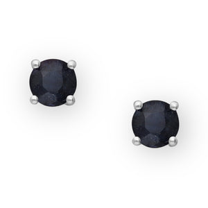 Hand Cut Gemstone Sterling Silver Earring Studs