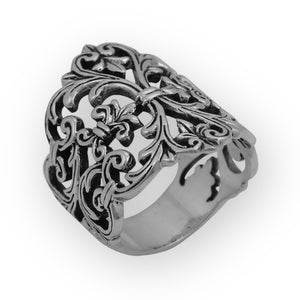 Royal Filigree Band Sterling Silver Ring