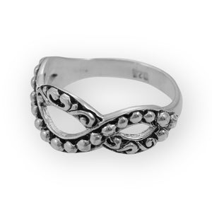 Triple Infinity Loop Sterling Silver Ring