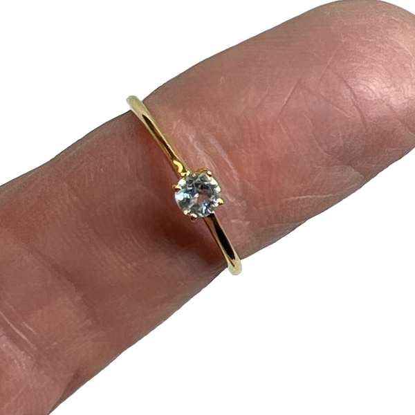 Petite Gold Vermeil Blue Topaz Ring