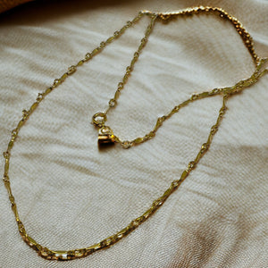 14kt Gold Fill Dapped Bar Necklace