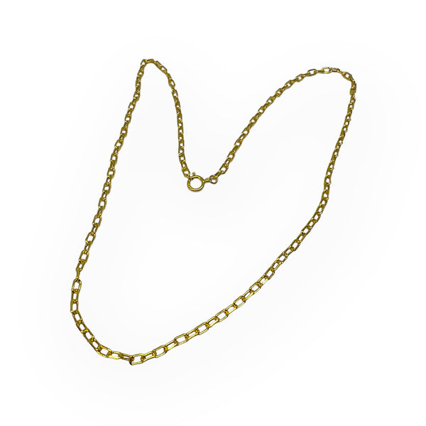 Short Link 14kt Gold Fill Paperclip Chain Choker Necklace