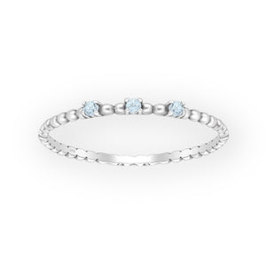 Radiant Blue Topaz Sterling Silver Ring