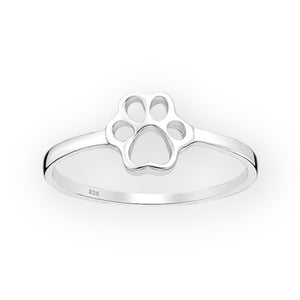 Paw Sterling Silver Ring