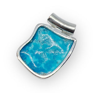 Kingman Turquoise Designer Sterling Silver Pendant