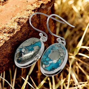 Nishapur Persian Turquoise Sterling Silver Earrings