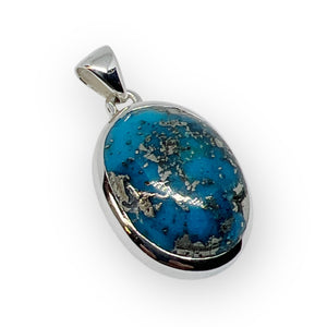 Nishapur Persian Turquoise Sterling Silver Pendant