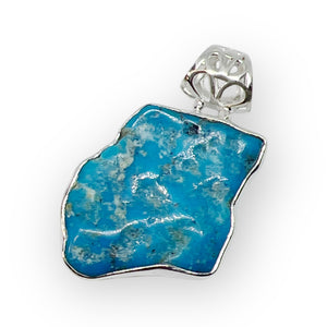 Kingman Turquoise Designer Sterling Silver Pendant
