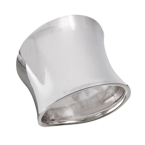 Sculptural Concave Band | Solid .925 Sterling Silver