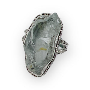 Natural Aquamarine Statement Ring