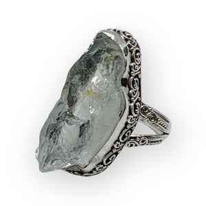 Natural Aquamarine Statement Ring