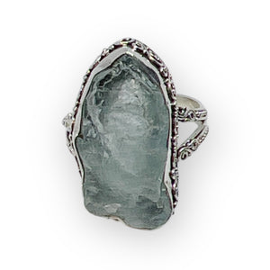 Natural Aquamarine Statement Ring