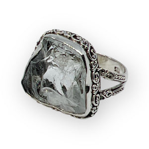 Natural Aquamarine Statement Ring