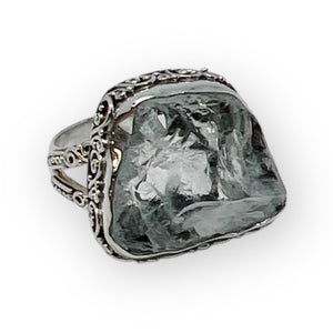 Natural Aquamarine Statement Ring