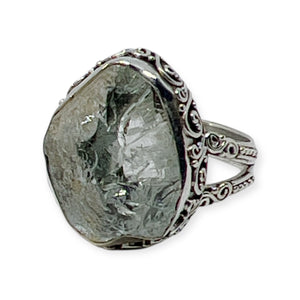Natural Aquamarine Statement Ring