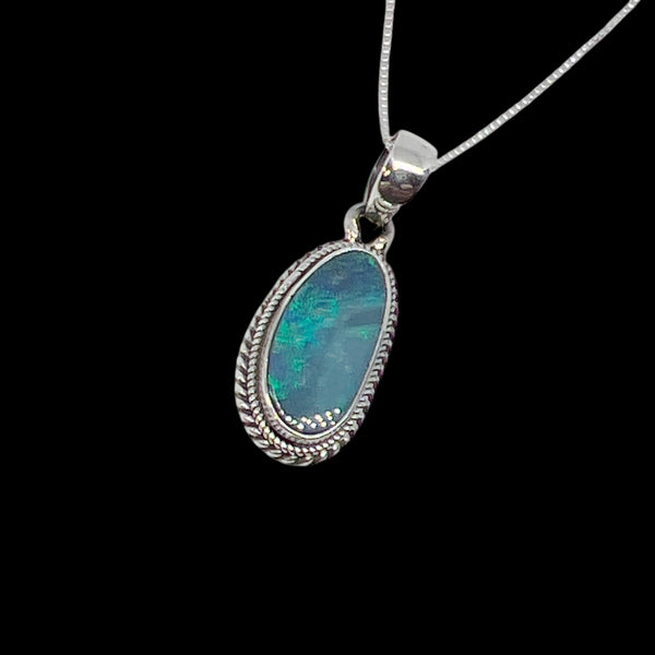 Australian Fire Opal Pendant Necklace