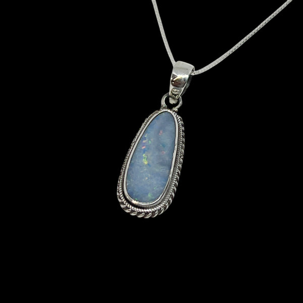 Australian Fire Opal Pendant Necklace