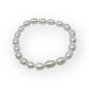 Lustrous Rice Pearl Bracelet
