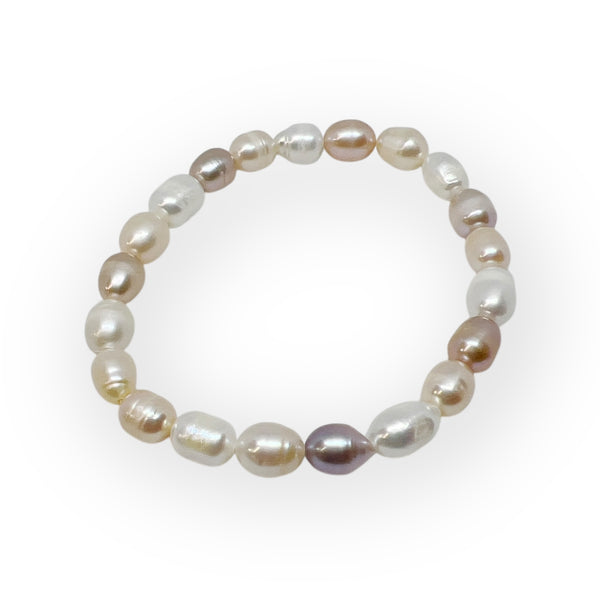 Lustrous Rice Pearl Bracelet