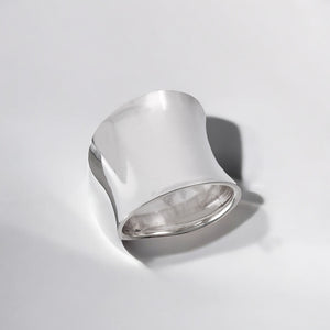 Sculptural Concave Band | Solid .925 Sterling Silver