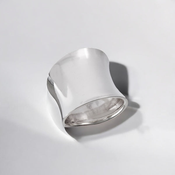 Bold Wide Band  Sterling Silver Ring