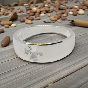 Sterling Silver Cross Cut-Out Band