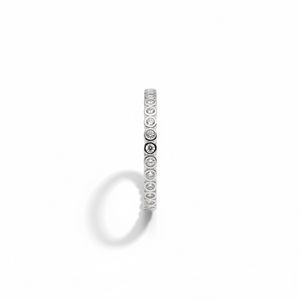Dainty Sterling Silver Bezel Eternity Stackable Ring