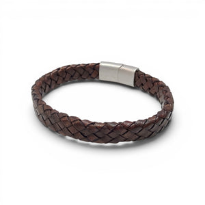 Classic Flat Cut Bolo Braid Leather Bracelet