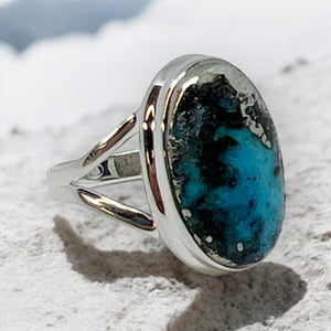 Nishapur Persian Turquoise Sterling Silver Ring