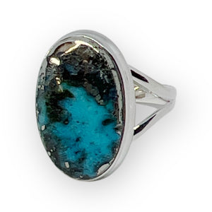 Nishapur Persian Turquoise Sterling Silver Ring