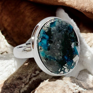 Nishapur Persian Turquoise Sterling Silver Ring