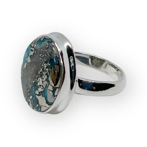 Nishapur Persian Turquoise Sterling Silver Ring